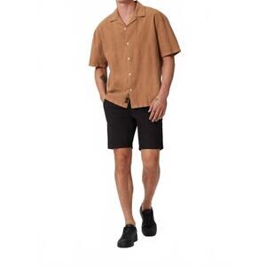 NEW MAVI noah mid rise shorts in black luxe twill